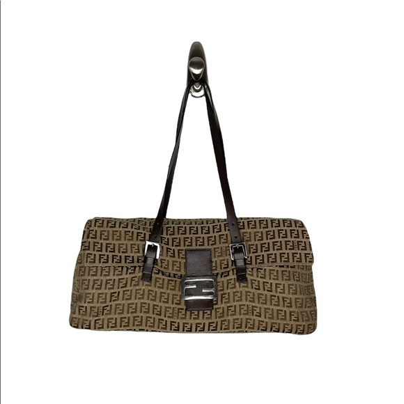 Fendi | Vintage Zucchino Shoulder Bag in Brown FF Monogram Logo - Picture 4 of 17